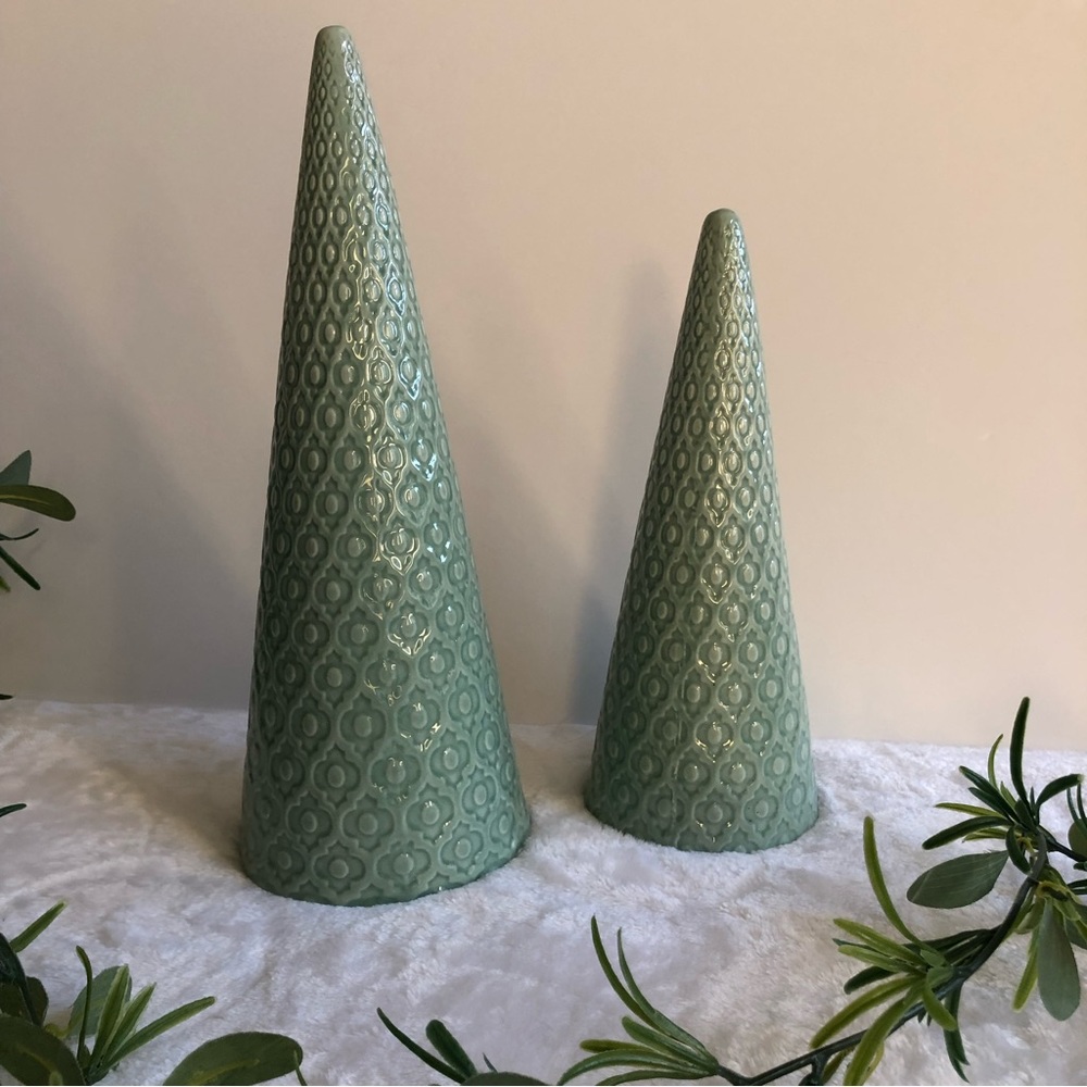 Martha Stewart Porcelain Green Trees, NWT